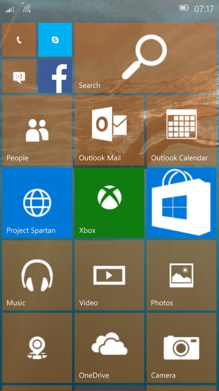 Screenshot, Windows 10 Mobile Insiders Preview feature