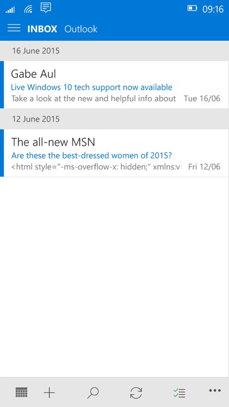 Screenshot, Windows 10 Mobile Insiders Preview feature