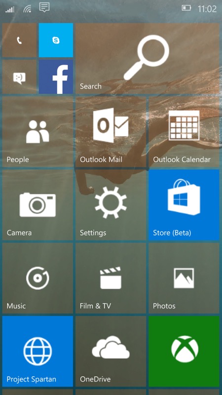 Screenshot, Windows 10 Mobile Insiders Preview feature