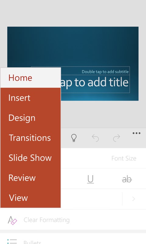 Screenshot, Windows 10 Mobile Powerpoint