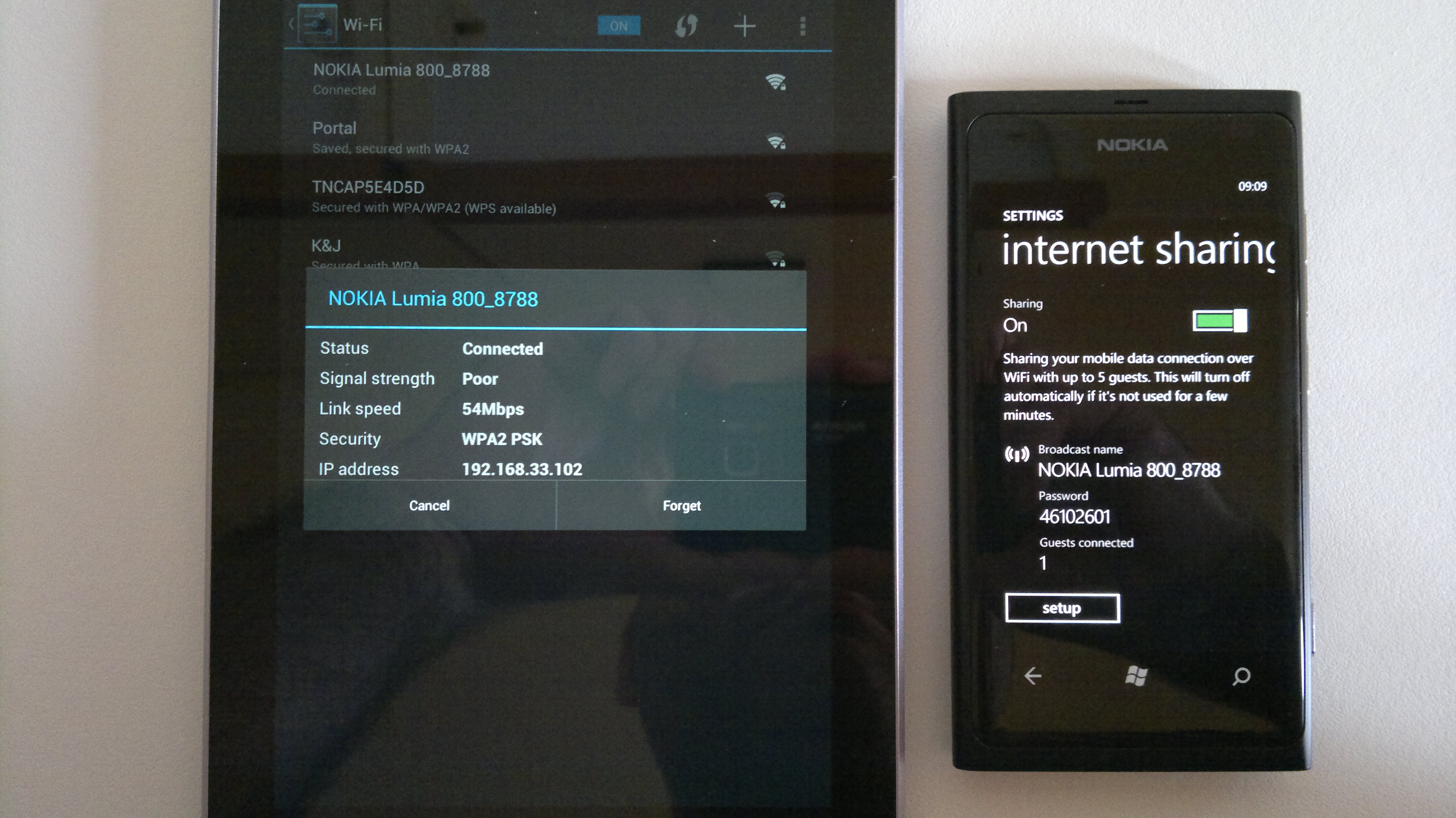 Nexus 7 and Lumia 800