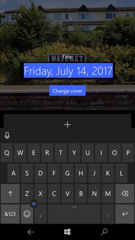 Screenshot, album sharing feature