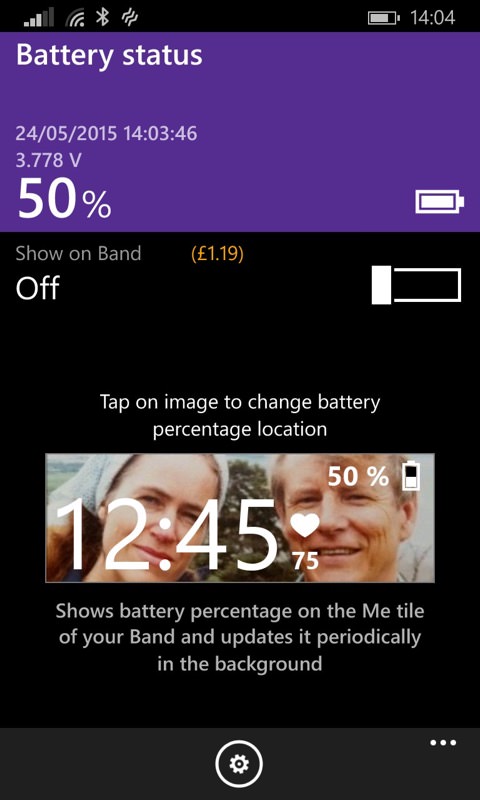 Screenshot, Microsoft Band apps