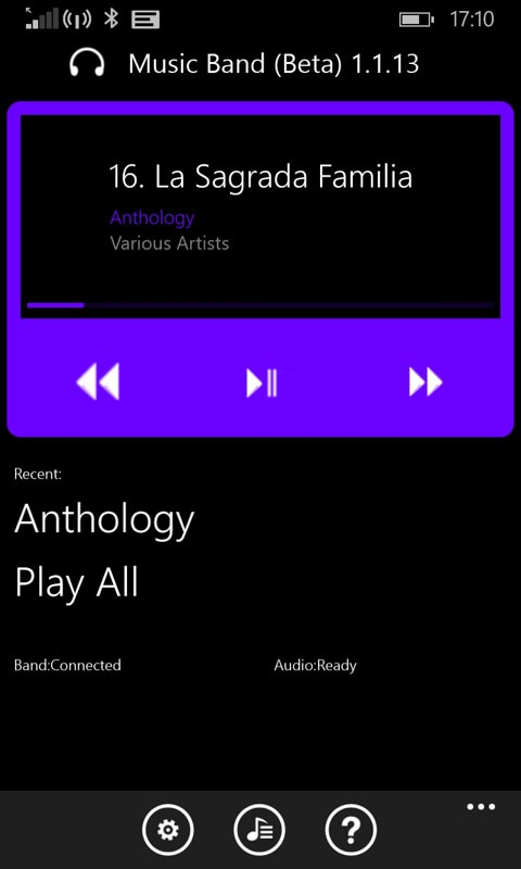 Screenshot, Microsoft Band apps