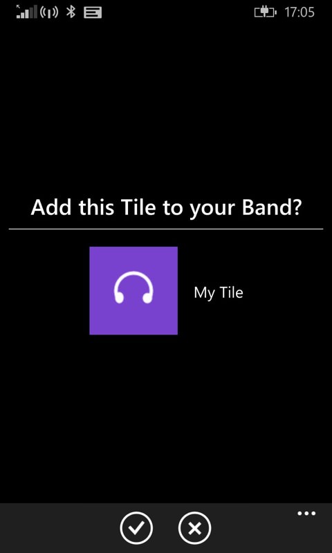 Screenshot, Microsoft Band apps