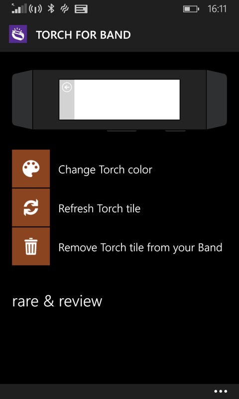 Screenshot, Microsoft Band apps