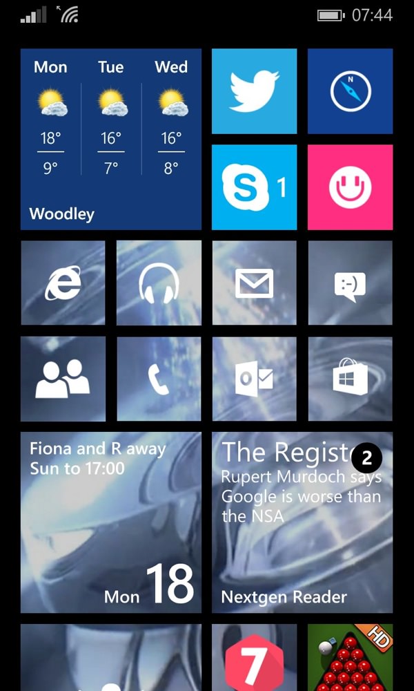 Screenshot, Bing/Microsoft app suite