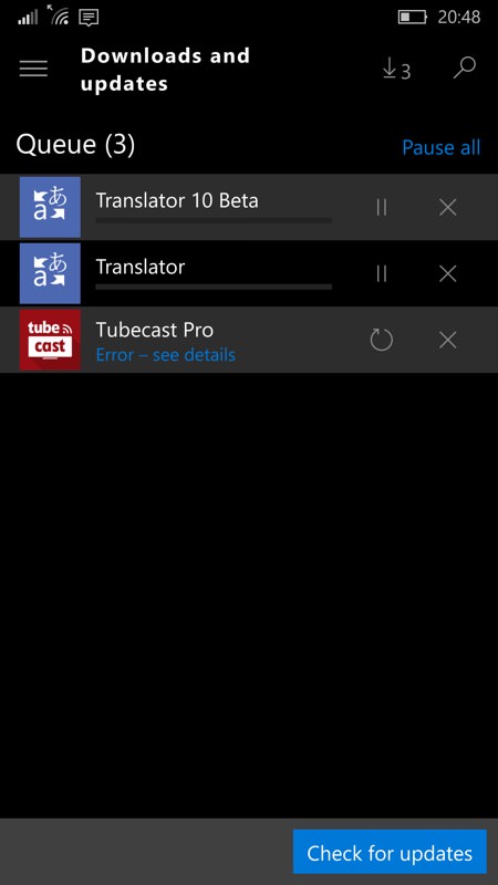 Screenshot, Windows 10 Mobile Build 10536