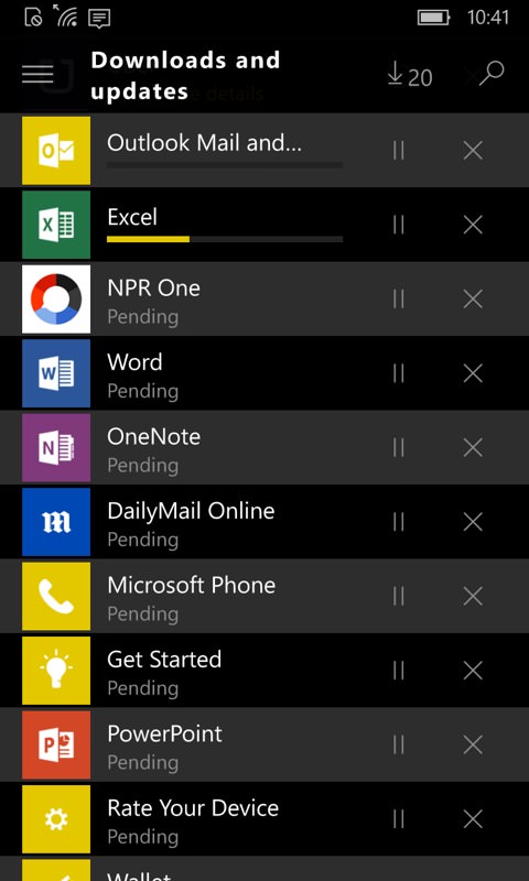 Screenshot, Windows 10 Mobile upgrade