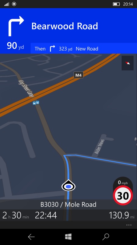 Screenshot, Cortana when driving