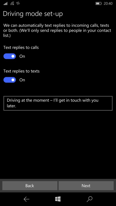Screenshot, Cortana when driving