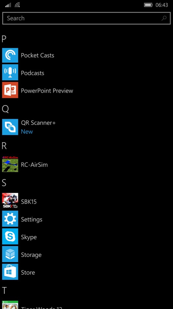 Screenshot, Windows 10 Mobile, end July