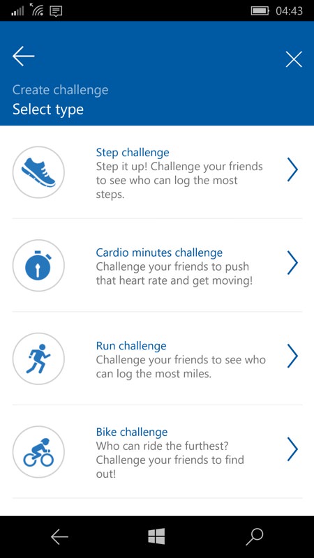 Screenshot, Microsoft Health