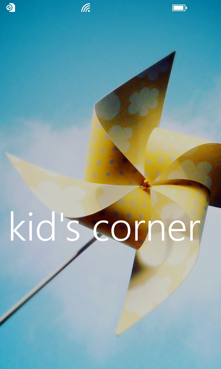 Screenshot, Kids Corner tutorial