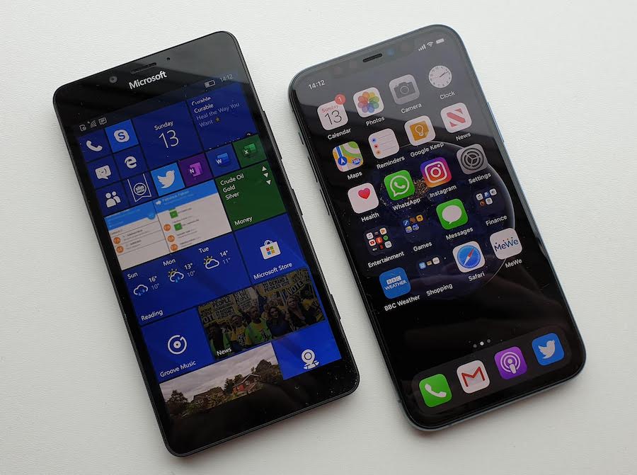 Lumia 950 and iPhone 11 Pro