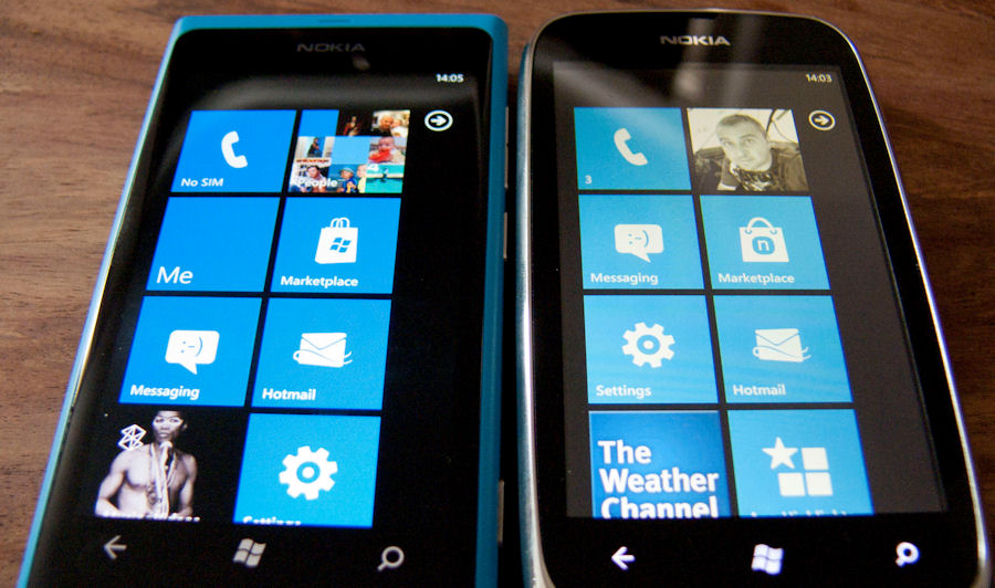 Nokia Lumia 800 versus Lumia 610