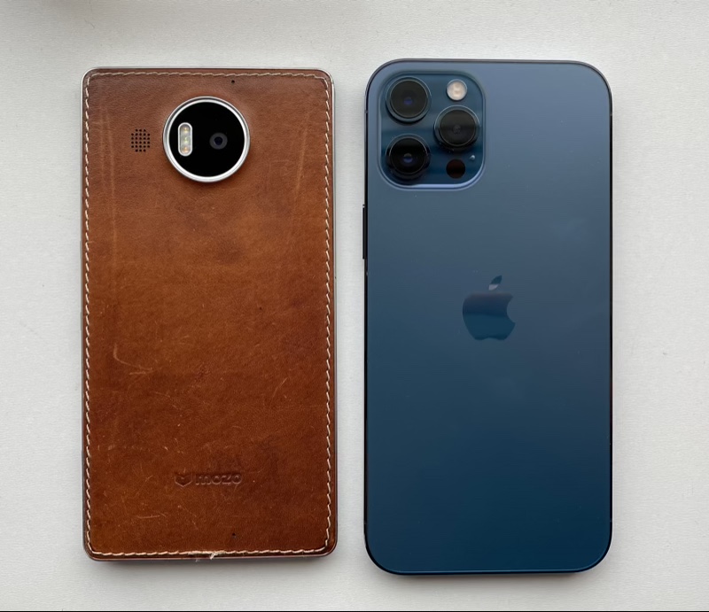 Lumia 950 XL and iPhone 12 Pro Max