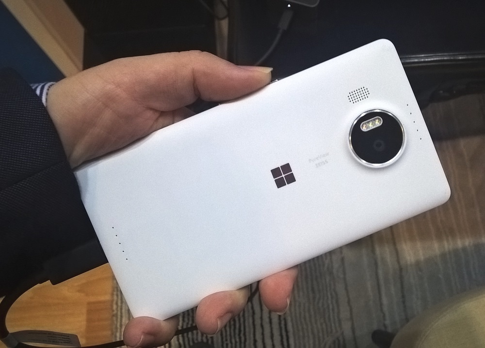 Lumia 950 XL in Rafe's hand