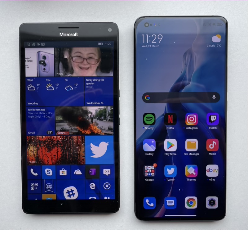 Lumia 950 XL and Xiaomi Mi 11 5G