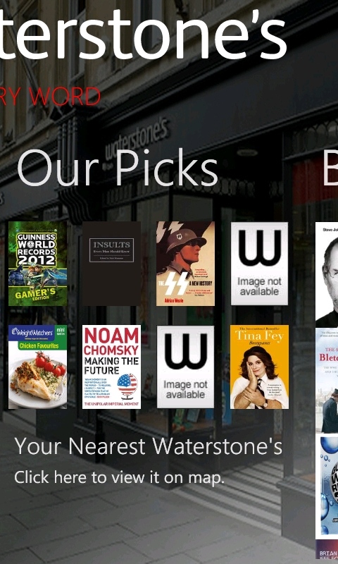Waterstone's Windows Phone app