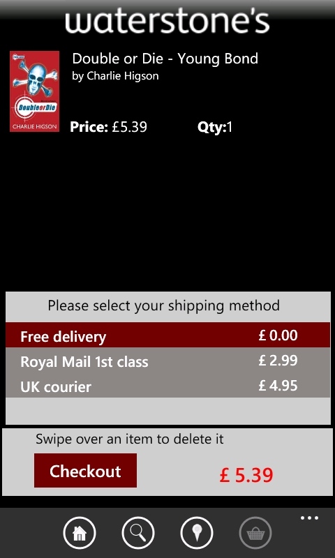 Waterstone's Windows Phone app