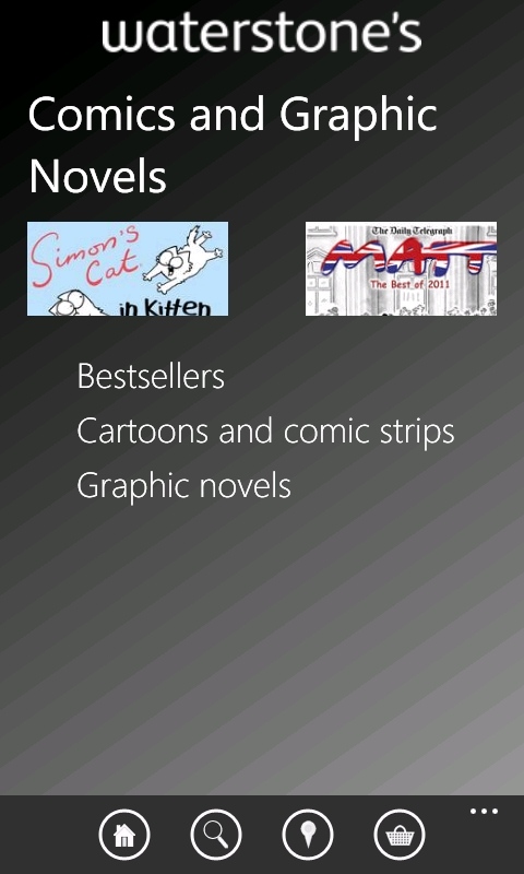 Waterstone's Windows Phone app