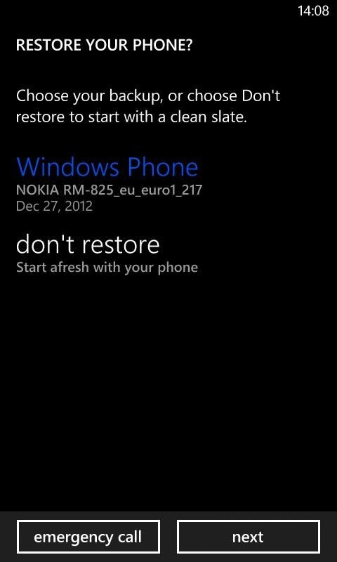 Backup and Restore on Windows Phone 8