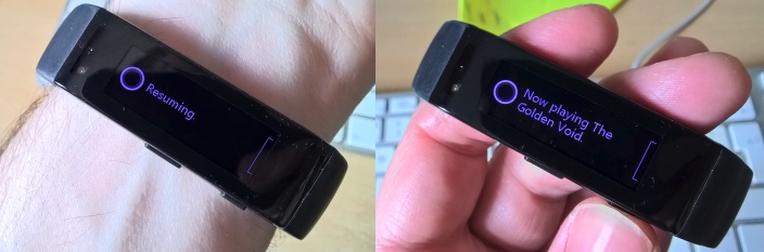 Cortana music control via the Band