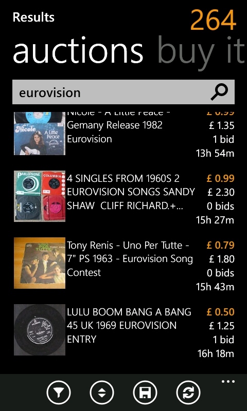 Ebay on Windows Phone