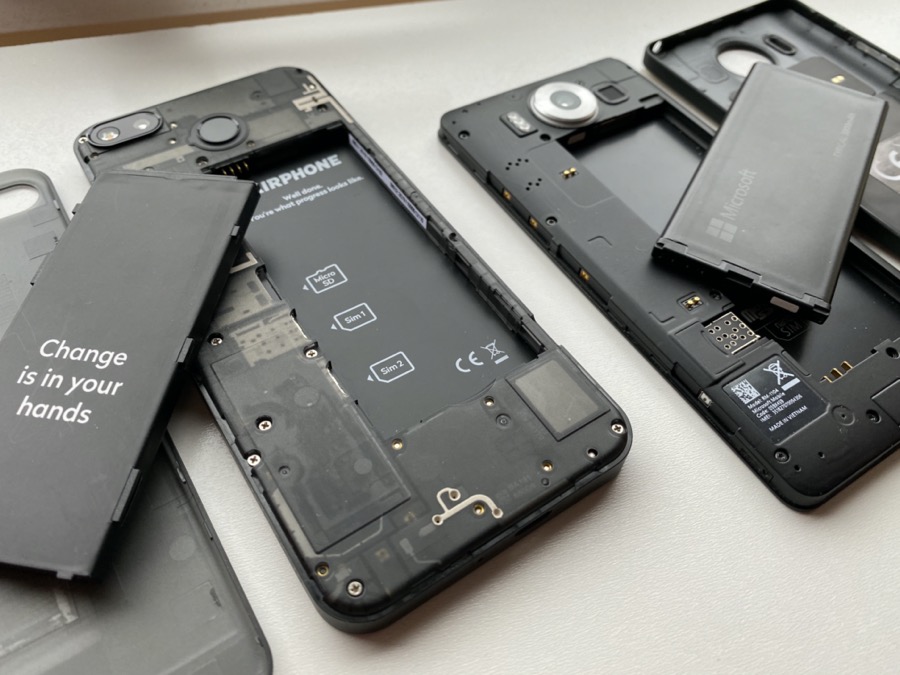 Opened up phones