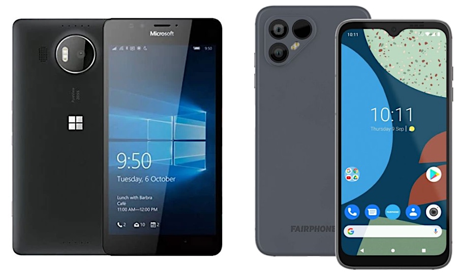 Lumia 950 XL and Fairphone 4