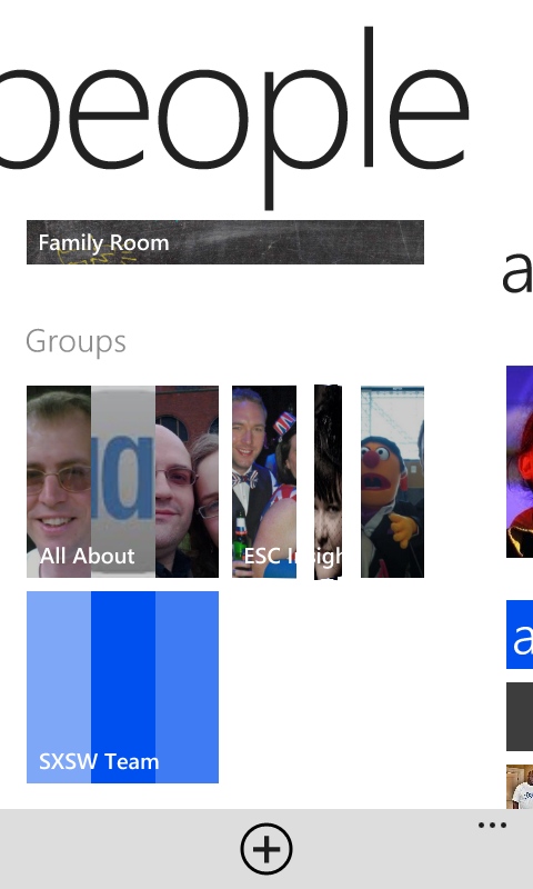 WP8 social media settings 