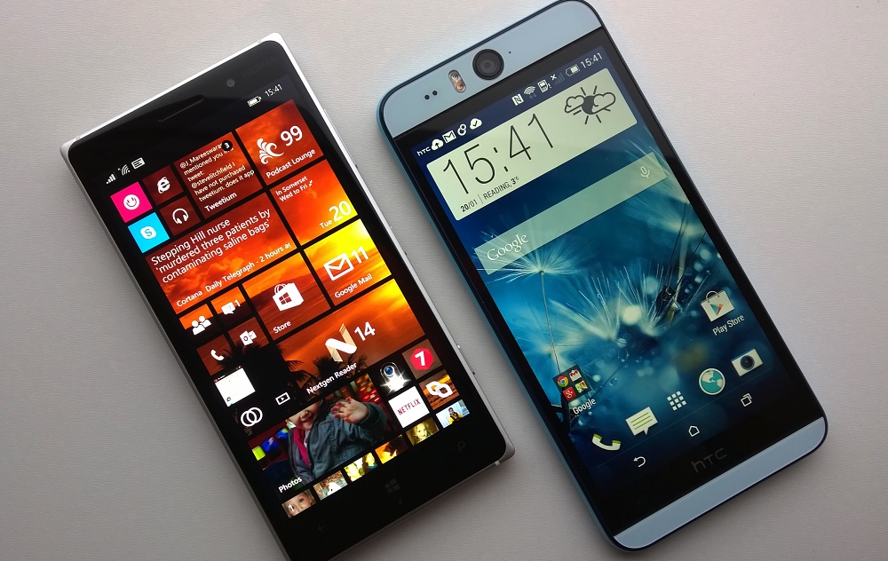 Lumia 830 and Desire EYE