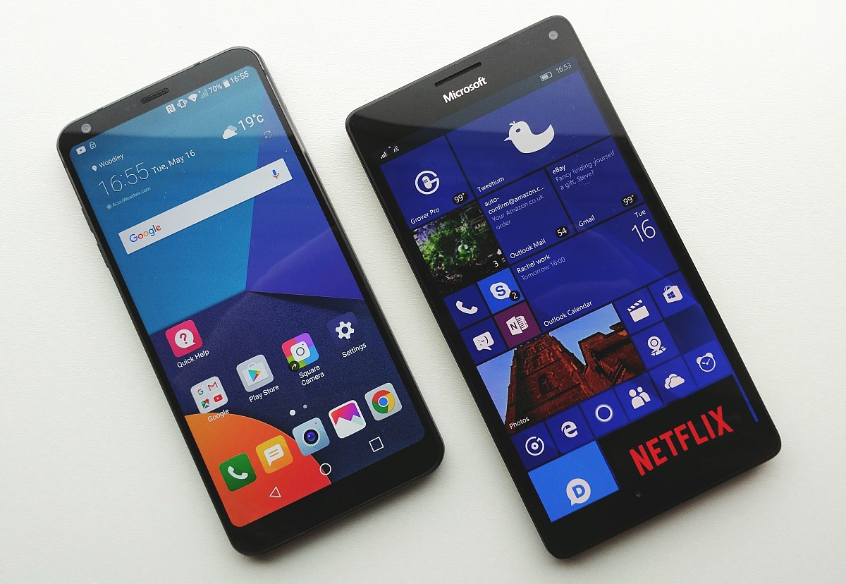 LG G6 and Lumia 950 XL