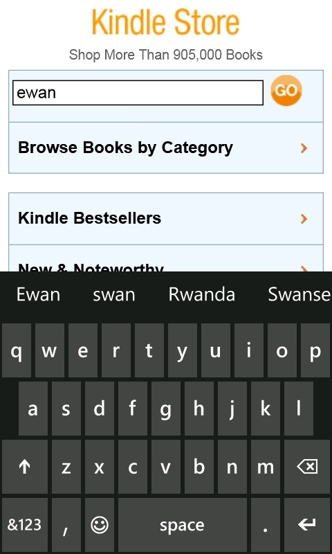 Amazon Kindle for Windows Phone