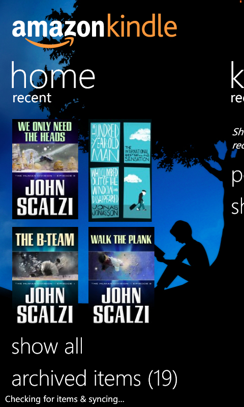 Amazon Kindle on WP8