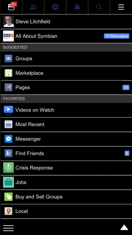 Screenshot, Facebook client