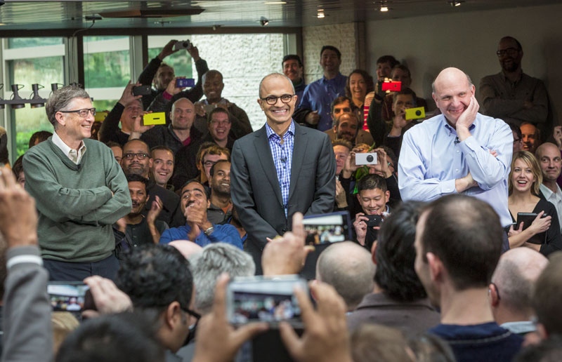 The Three Amigos of Microsoft - Gates, Nadella, Ballmer