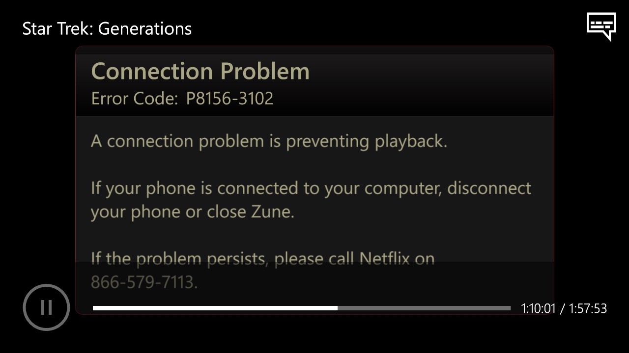 Netflix crash