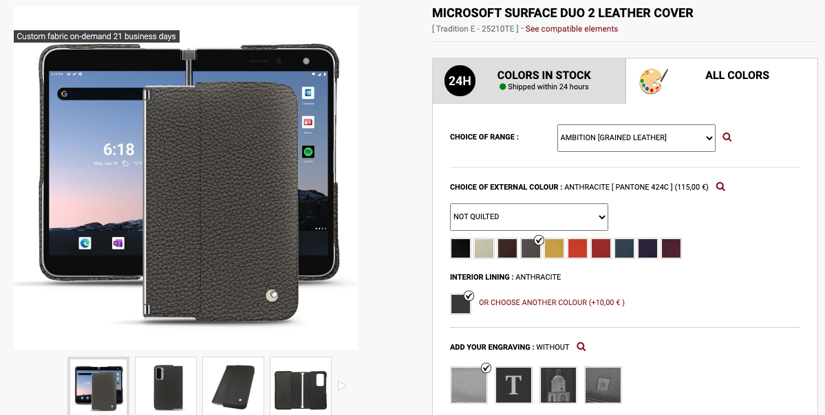 Noreve Leather Cover for Surface Duo 2 review - All About Windows