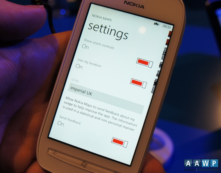 Nokia Maps 0.99 on Windows Phone 