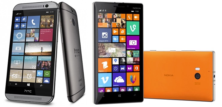 HTC One (M8) for Windows, and Lumia 930