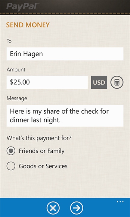 Paypal on Windows Phone