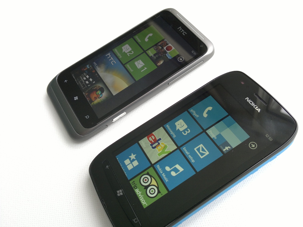 HTC Radar and Nokia Lumia 710