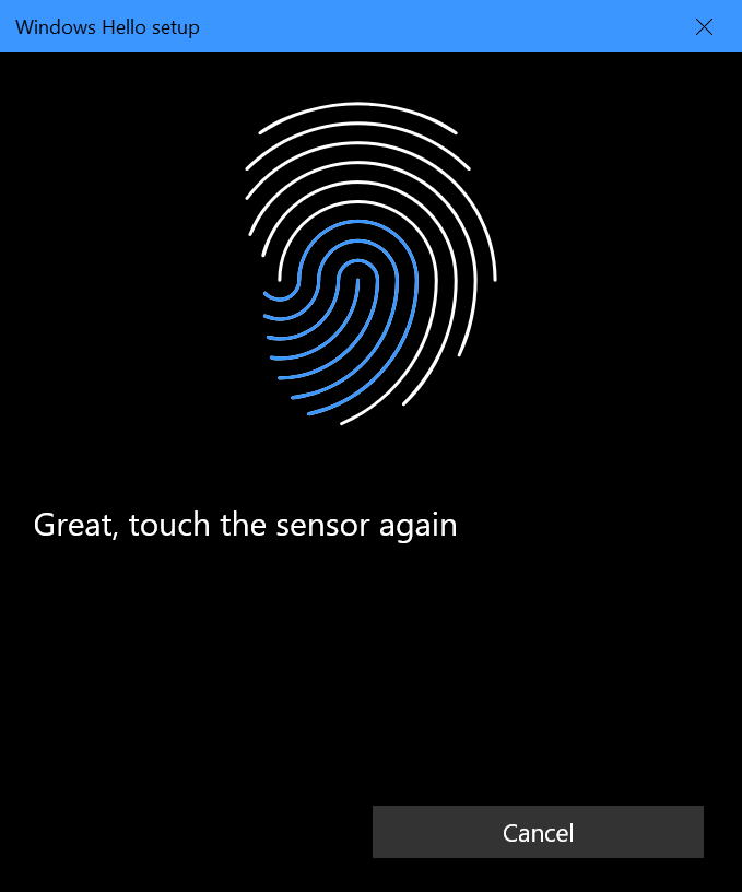 windows hello fingerprint