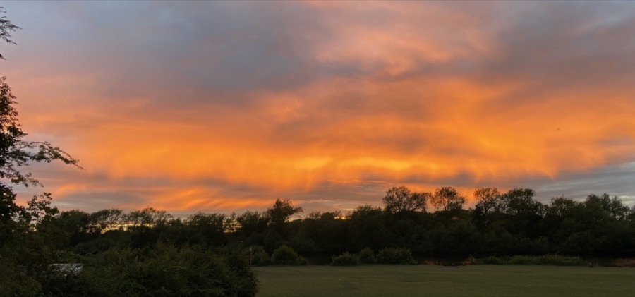 Fiery sunset