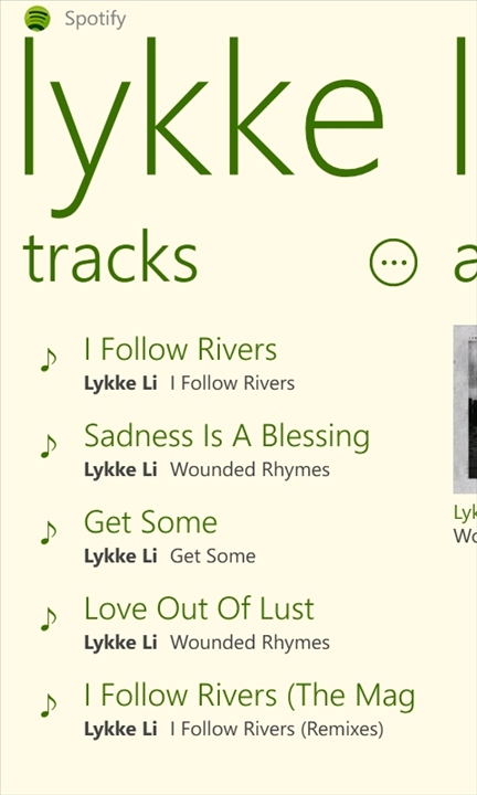 Spotify on Windows Phone