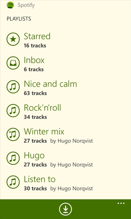 Spotify on Windows Phone