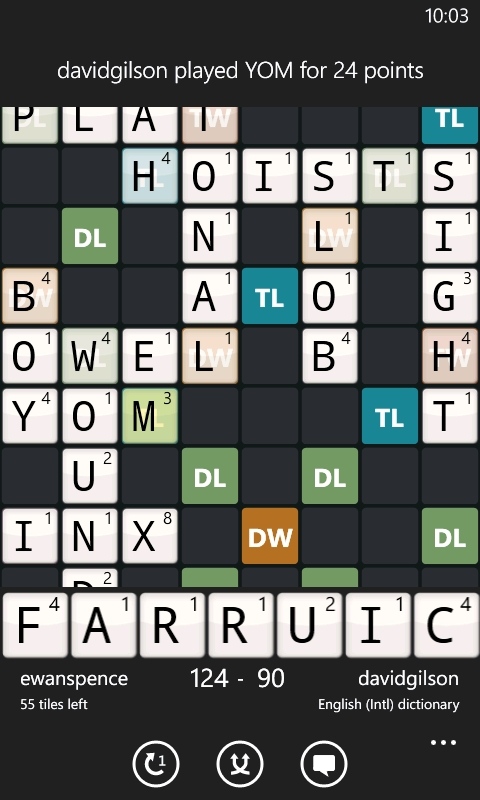 WordFeud on Windows Phone