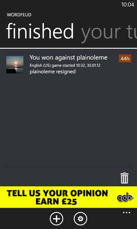WordFeud on Windows Phone